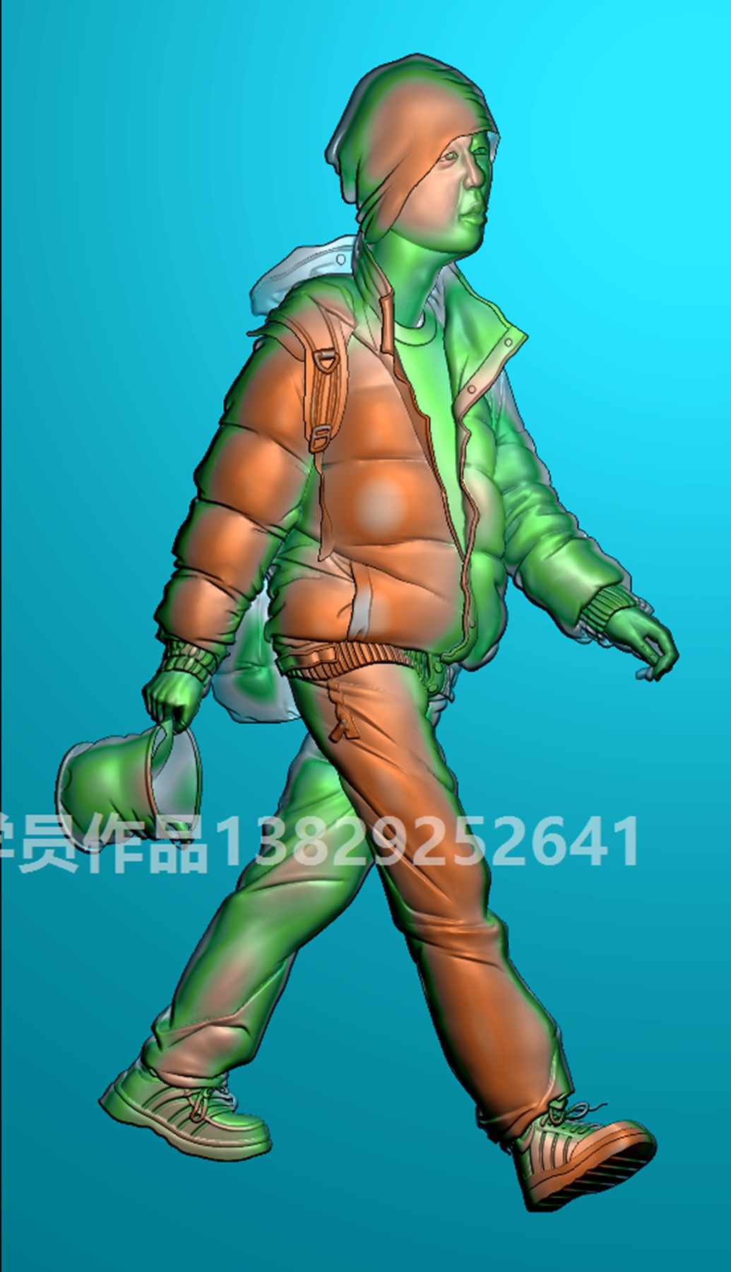 穿羽絨服的人